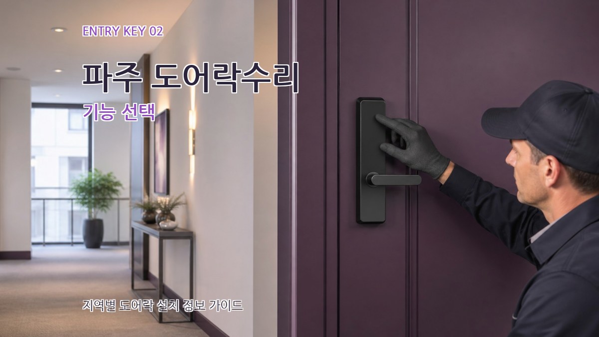 파주 도어락수리 기능 선택