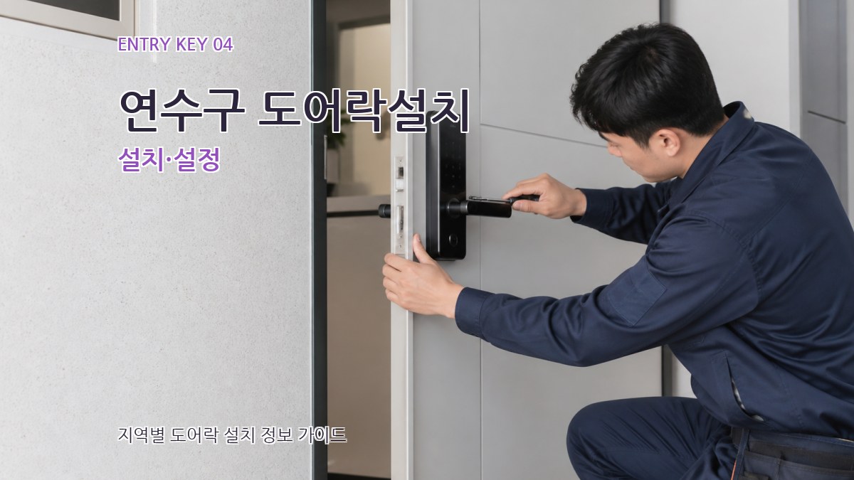연수구 도어락설치 설치·설정