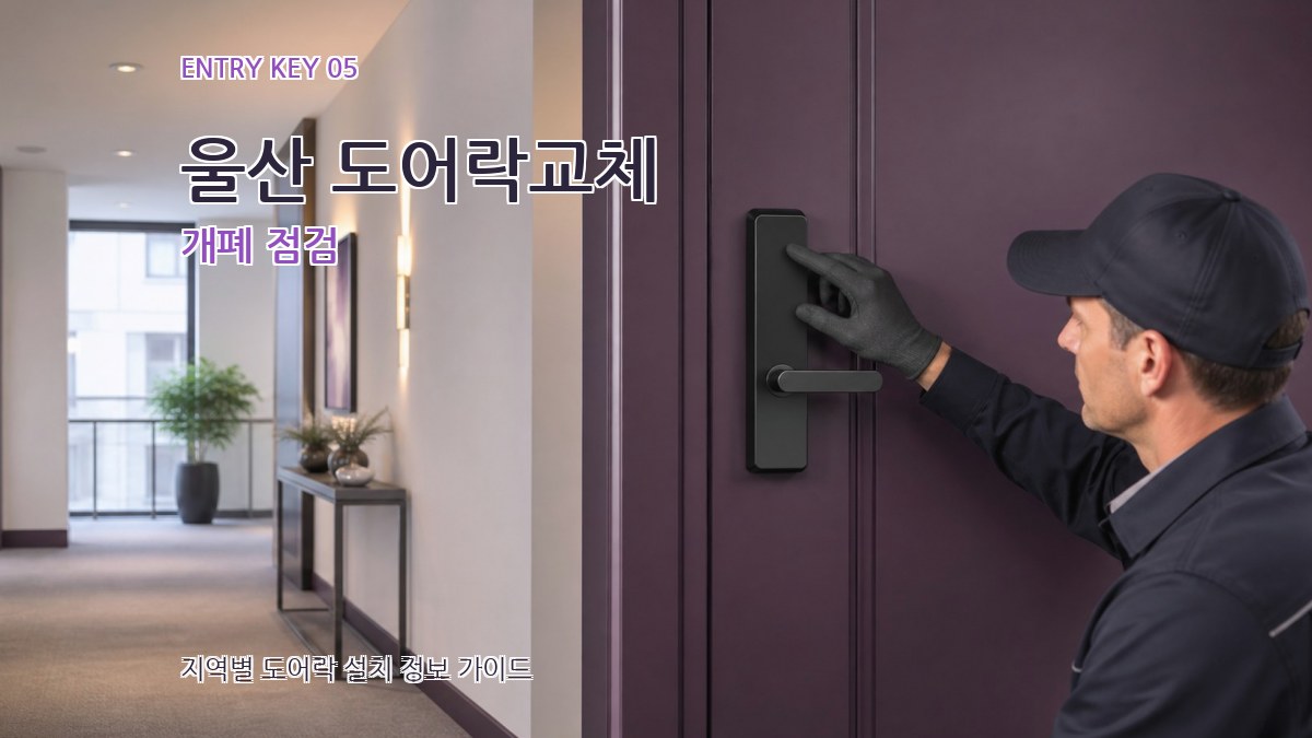 울산 도어락교체 개폐 점검