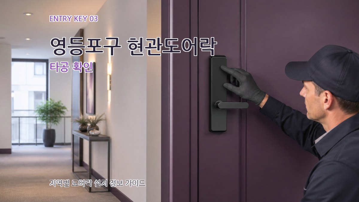 영등포구 현관도어락 타공 확인