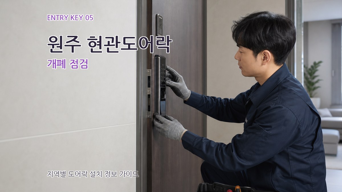 원주 현관도어락 개폐 점검