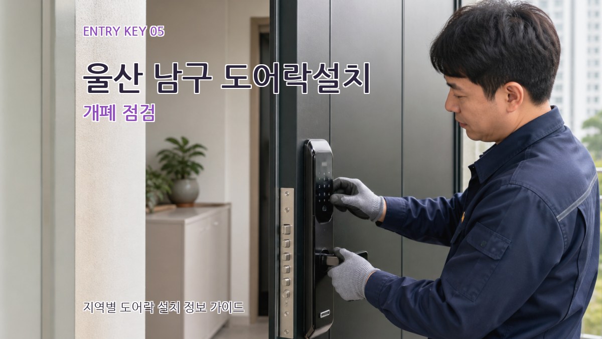 울산 남구 도어락설치 개폐 점검