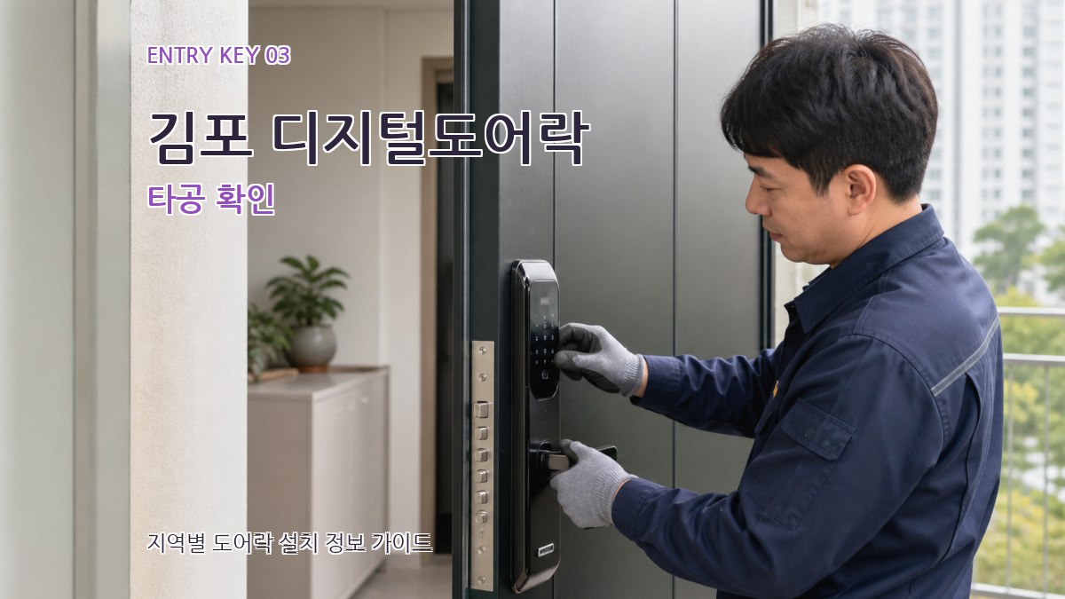 김포 디지털도어락 타공 확인