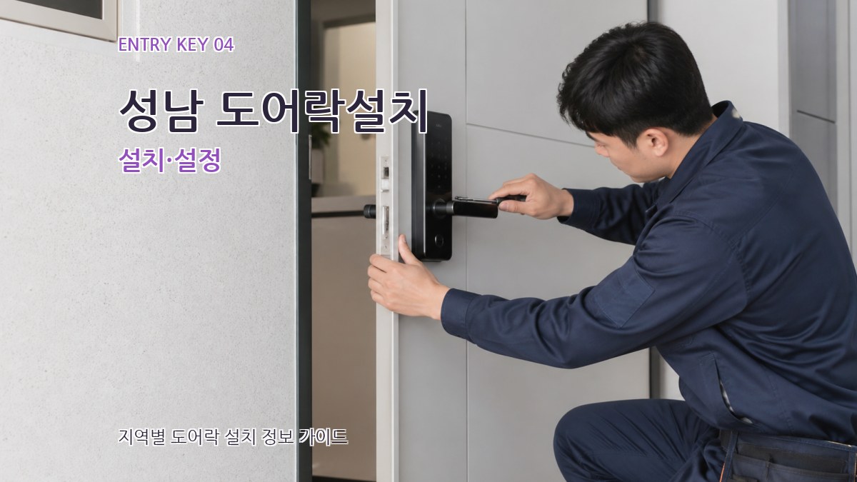 성남 도어락설치 설치·설정
