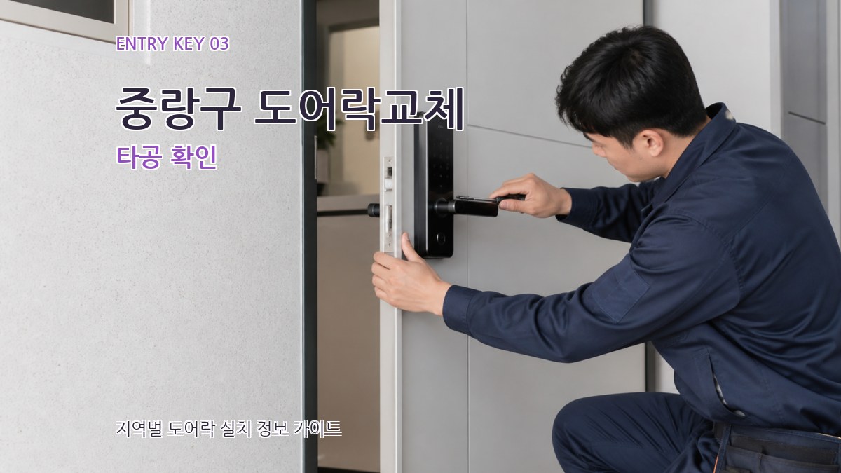 중랑구 도어락교체 타공 확인