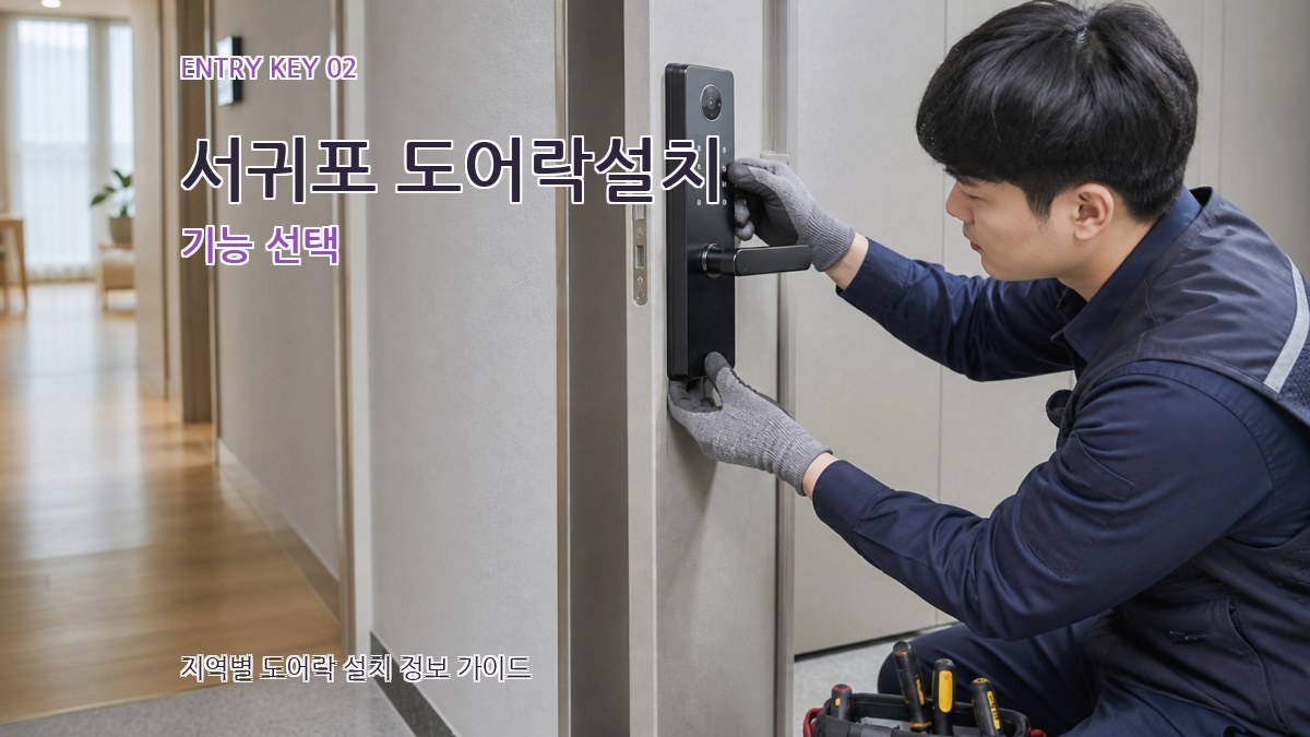 서귀포 도어락설치 기능 선택