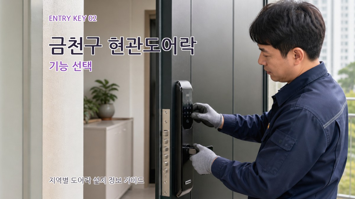 금천구 현관도어락 기능 선택