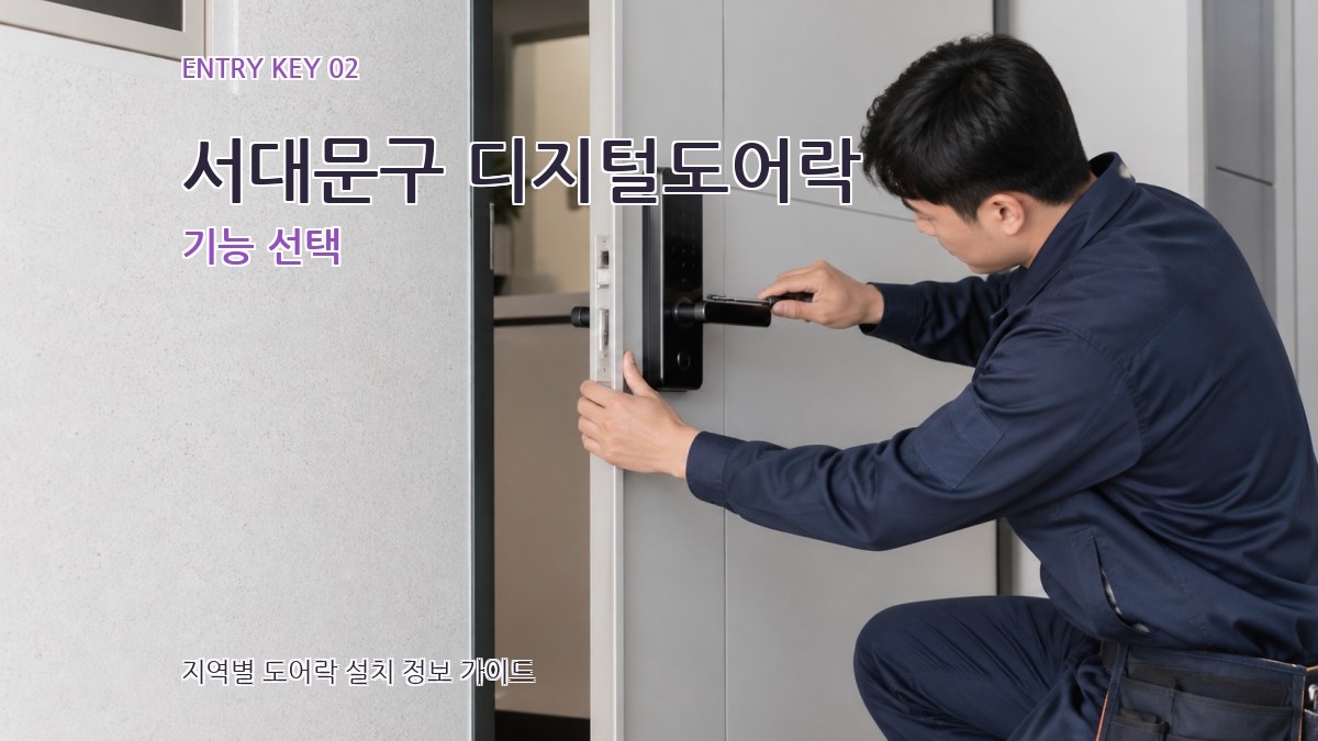 서대문구 디지털도어락 기능 선택