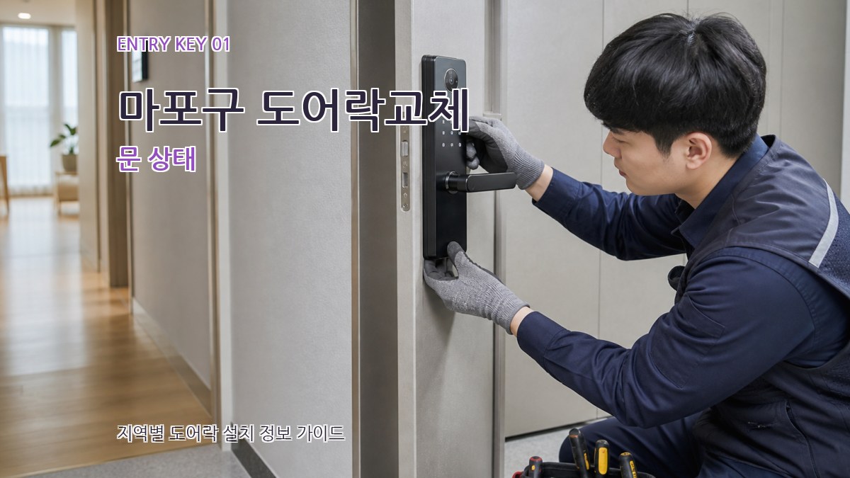 마포구 도어락교체 문 상태