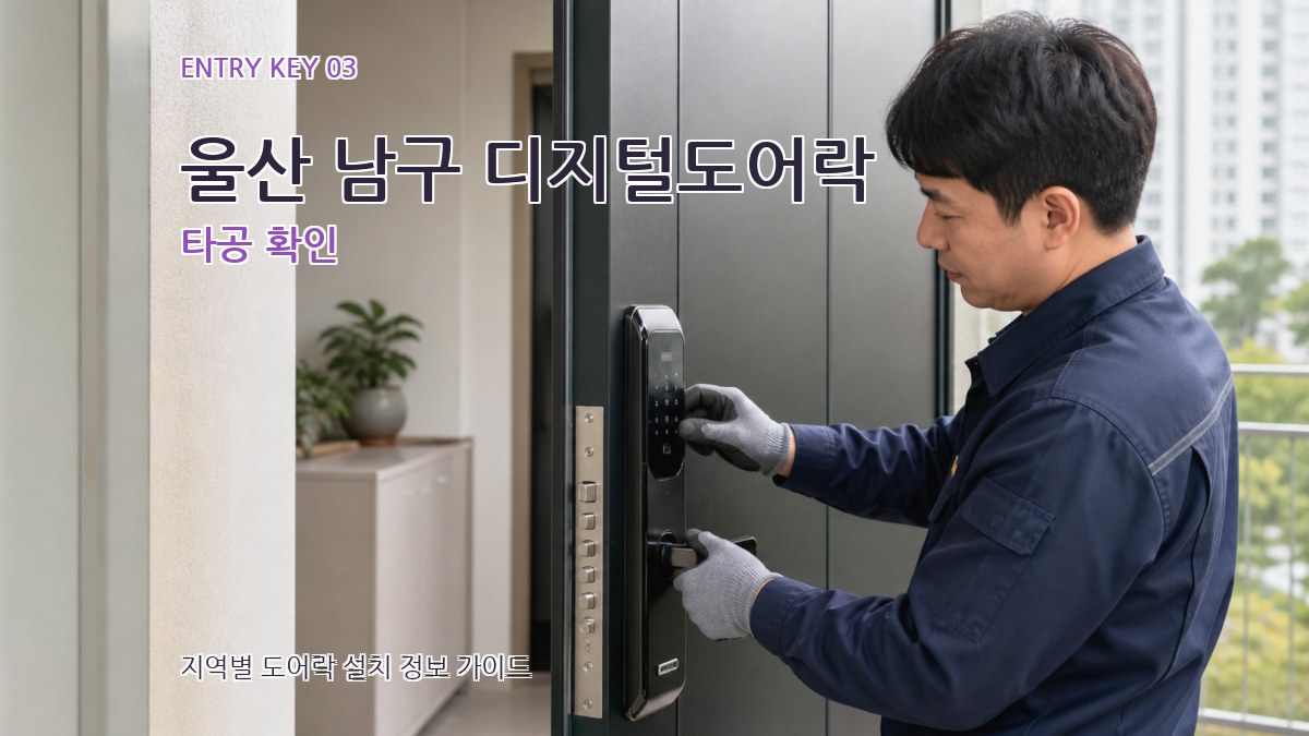 울산 남구 디지털도어락 타공 확인
