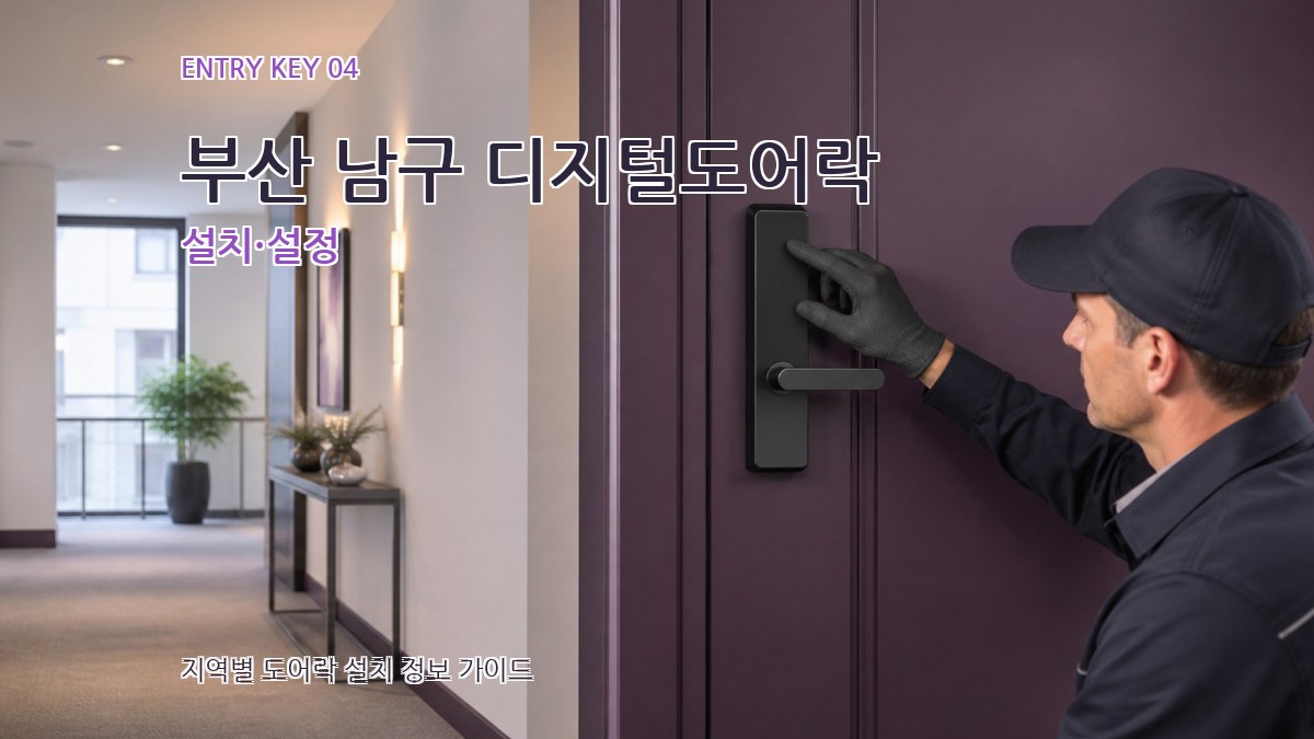 부산 남구 디지털도어락 설치·설정