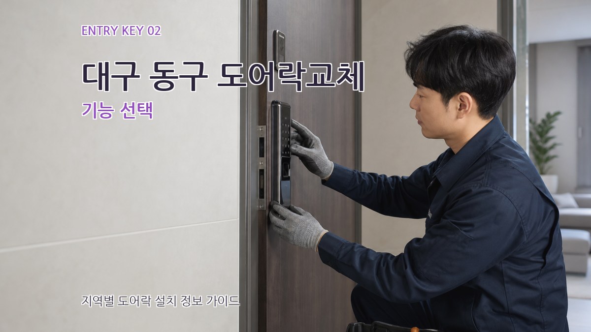 대구 동구 도어락교체 기능 선택
