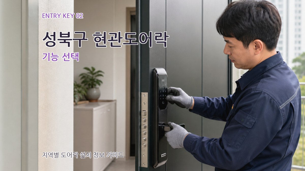 성북구 현관도어락 기능 선택