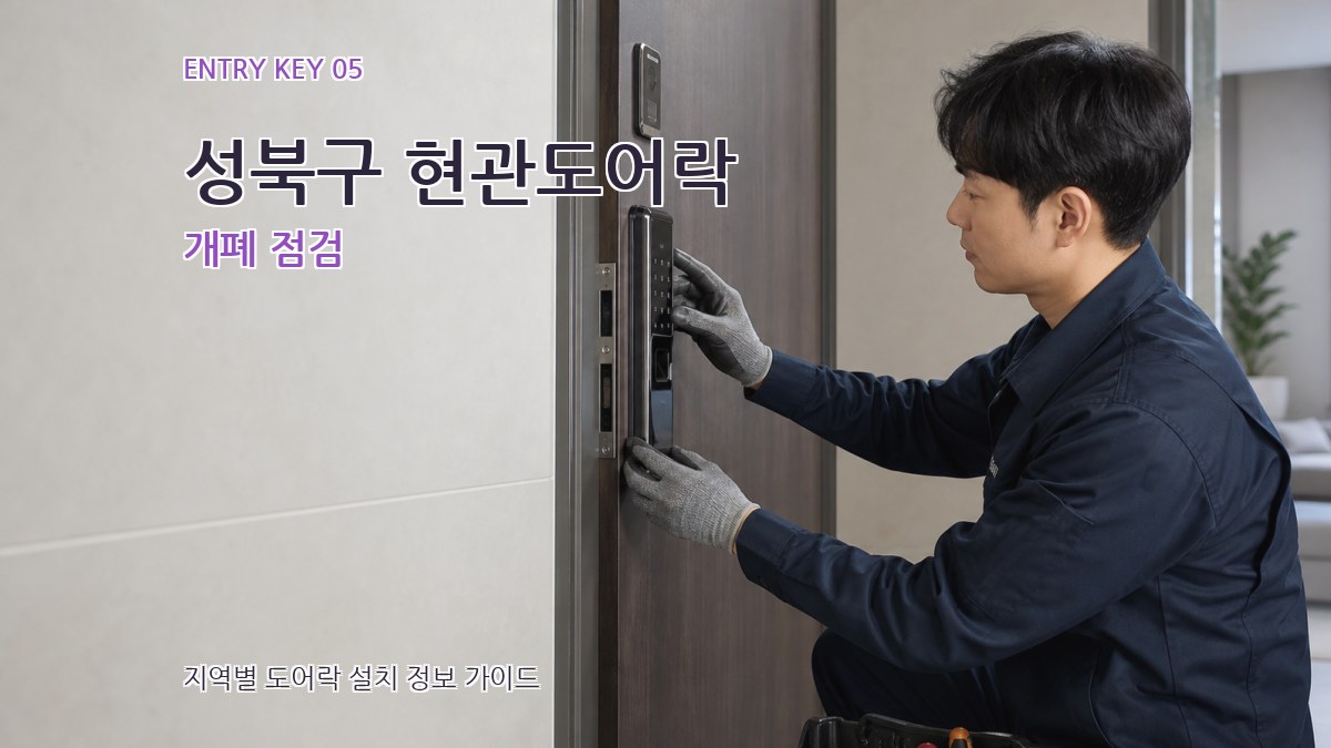 성북구 현관도어락 개폐 점검