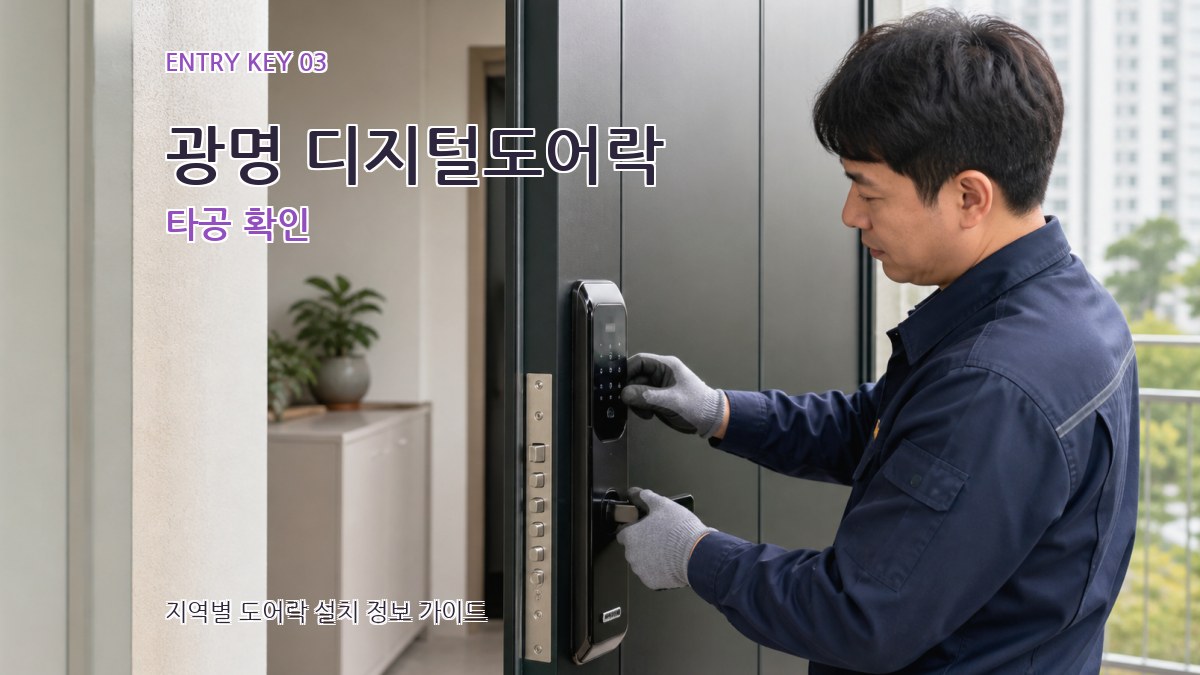 광명 디지털도어락 타공 확인