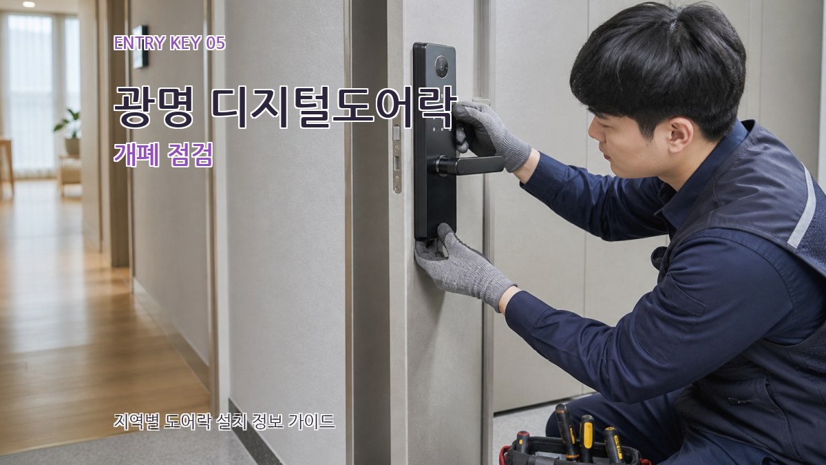 광명 디지털도어락 개폐 점검