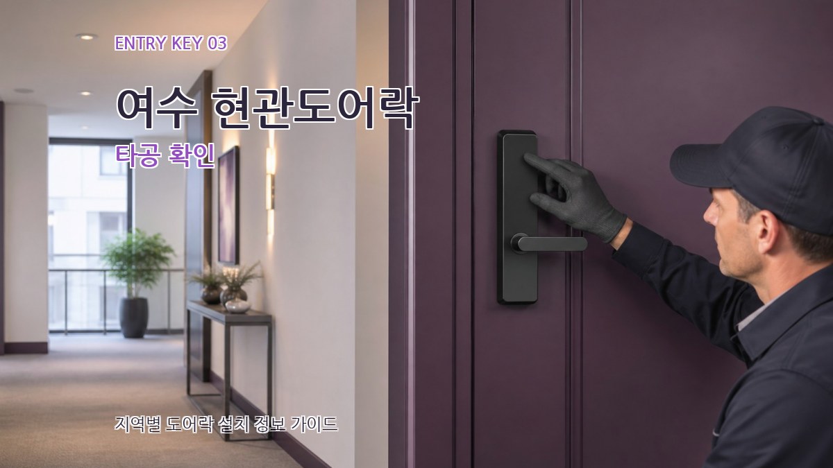 여수 현관도어락 타공 확인