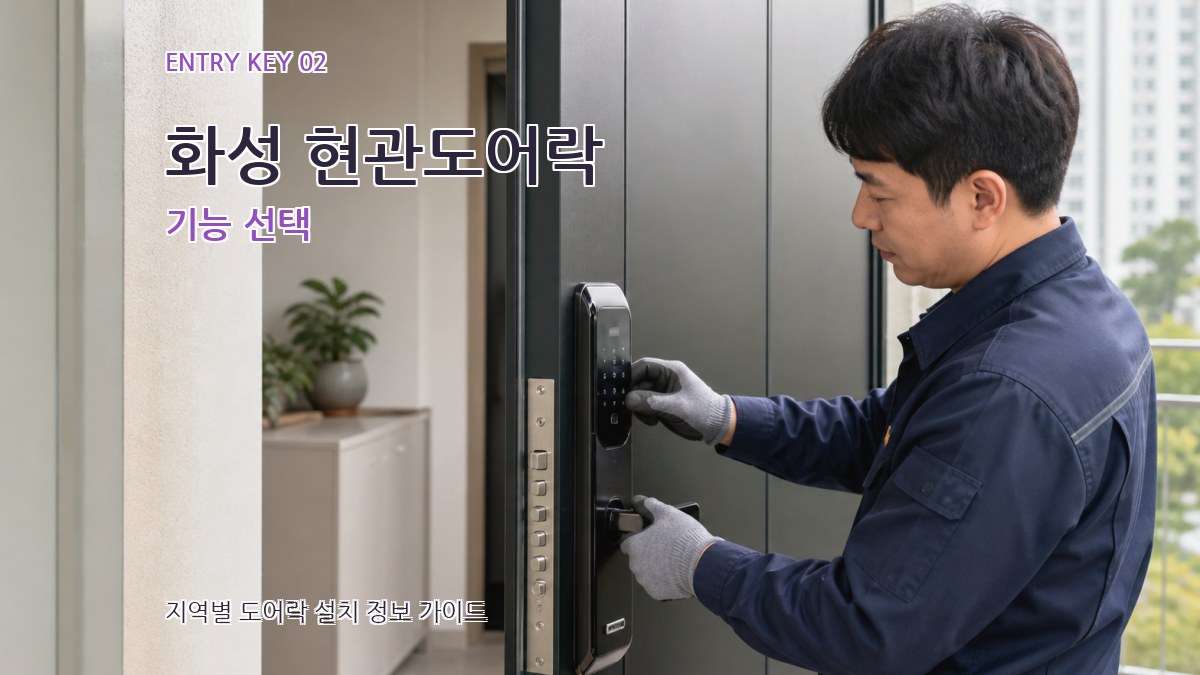 화성 현관도어락 기능 선택