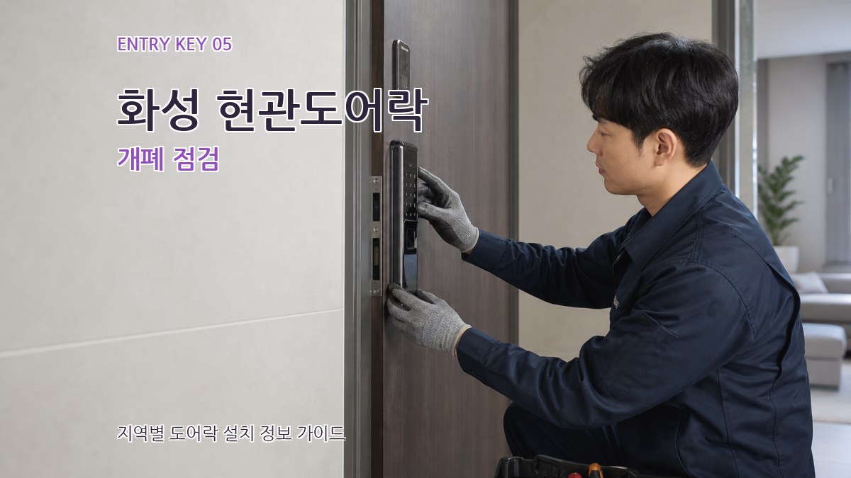 화성 현관도어락 개폐 점검