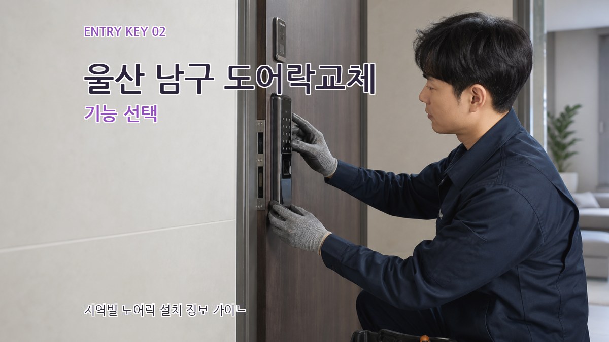 울산 남구 도어락교체 기능 선택