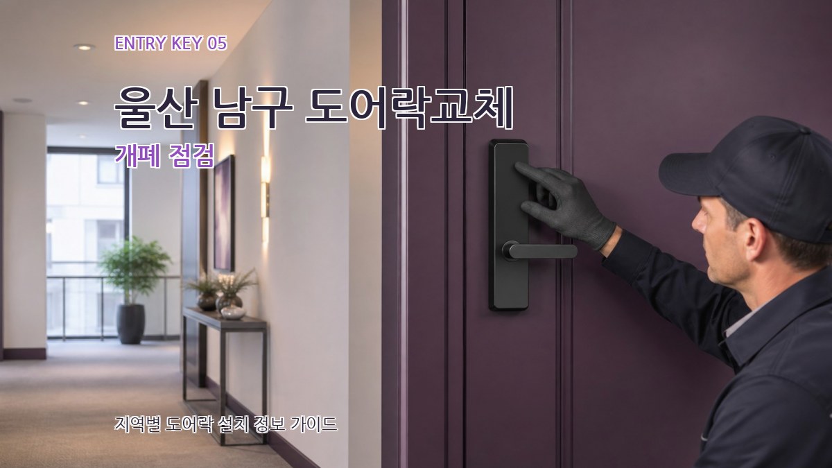 울산 남구 도어락교체 개폐 점검