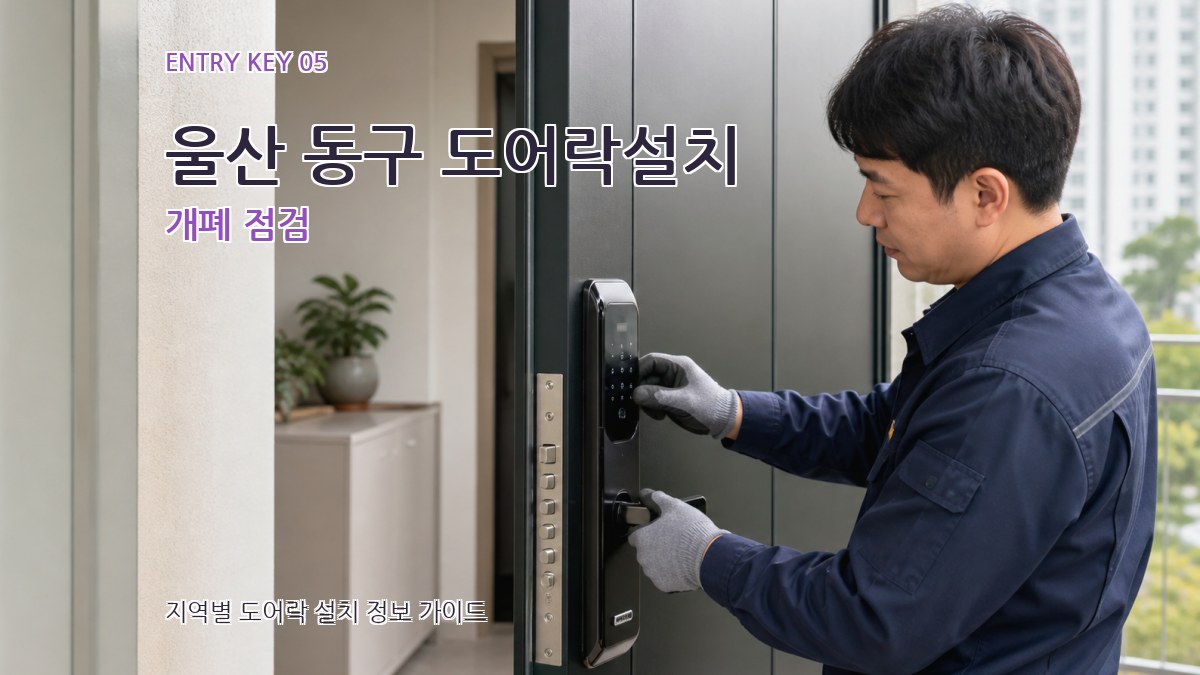 울산 동구 도어락설치 개폐 점검
