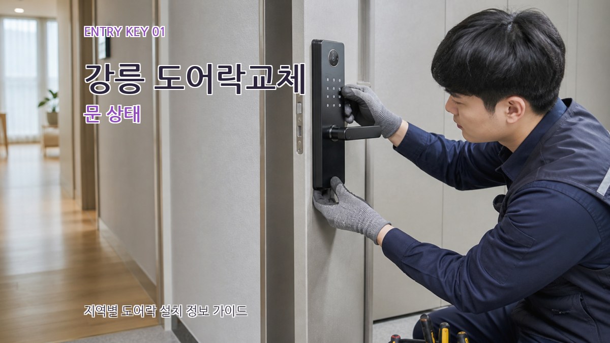 강릉 도어락교체 문 상태