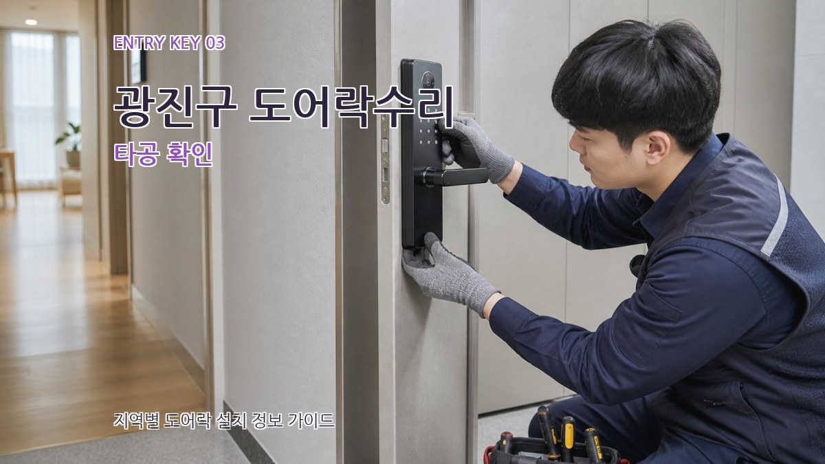 광진구 도어락수리 타공 확인