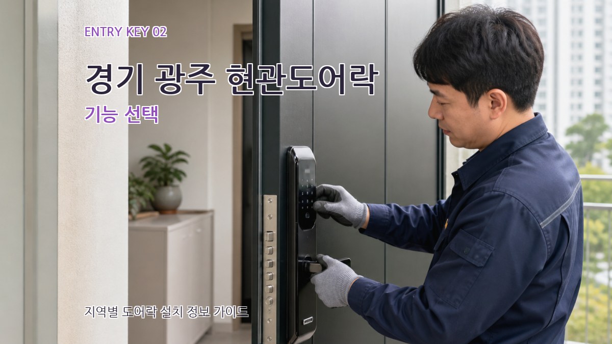 경기 광주 현관도어락 기능 선택