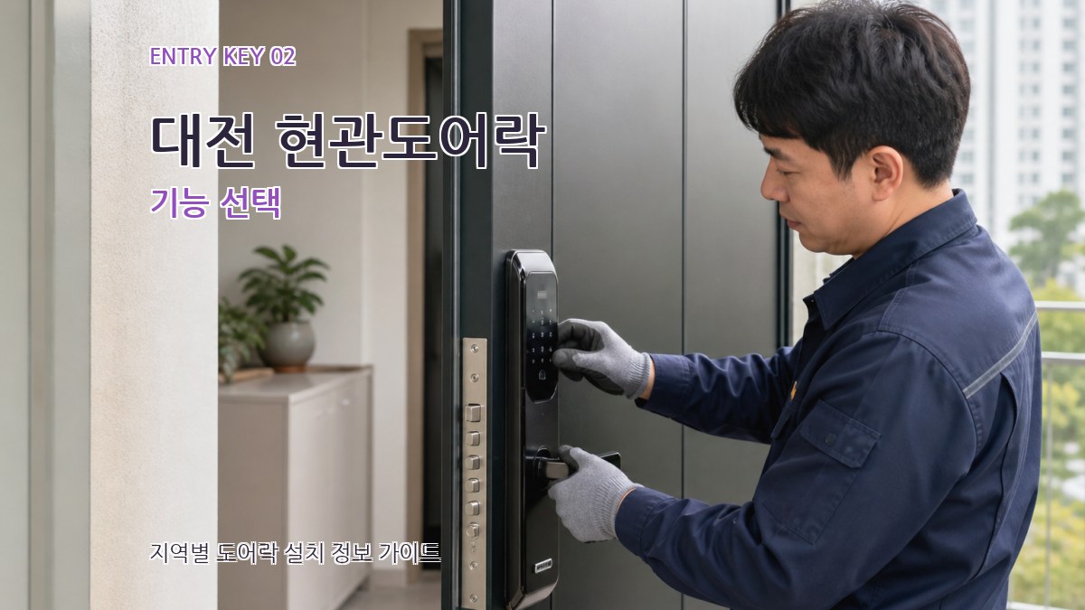 대전 현관도어락 기능 선택
