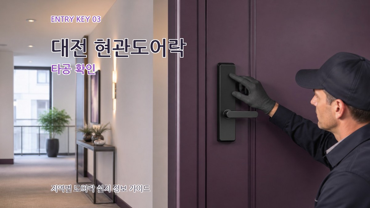 대전 현관도어락 타공 확인