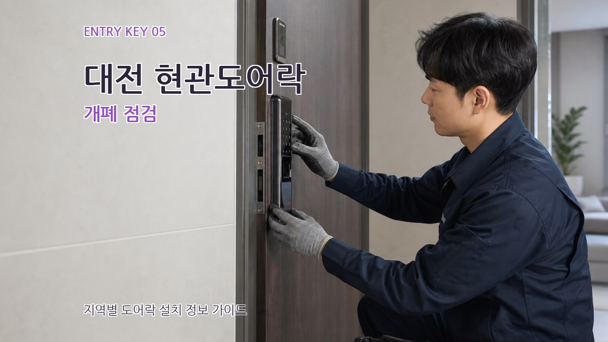 대전 현관도어락 개폐 점검