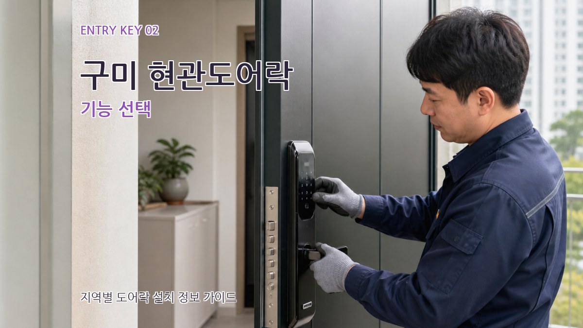 구미 현관도어락 기능 선택