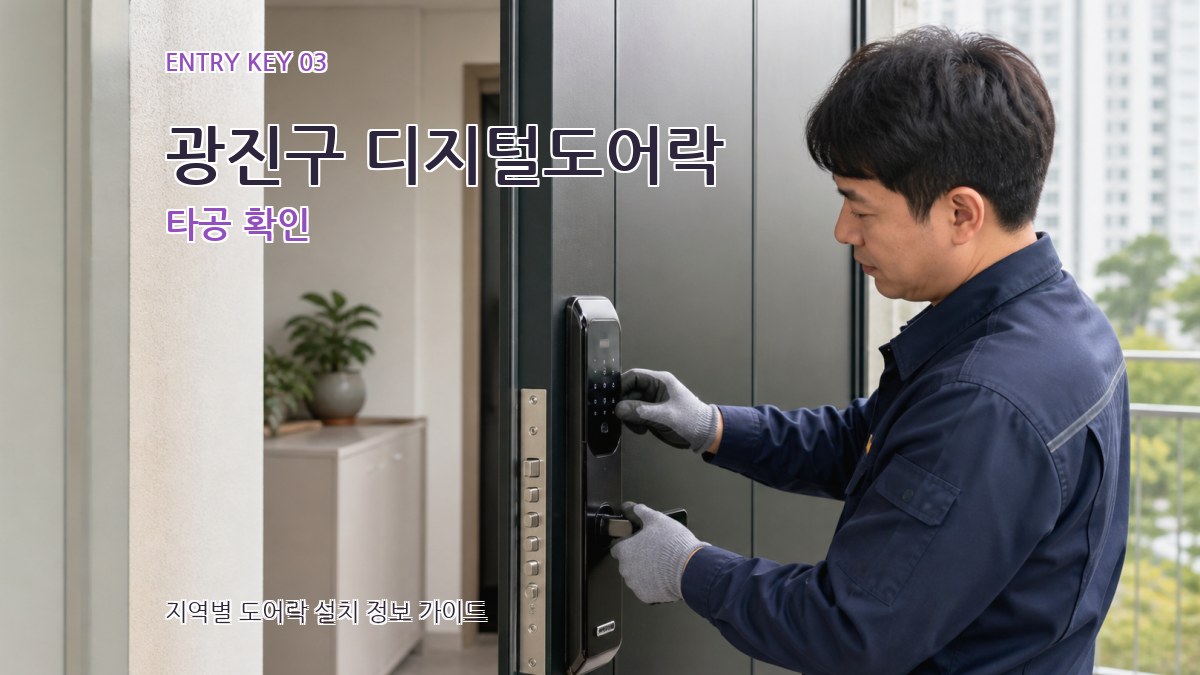 광진구 디지털도어락 타공 확인