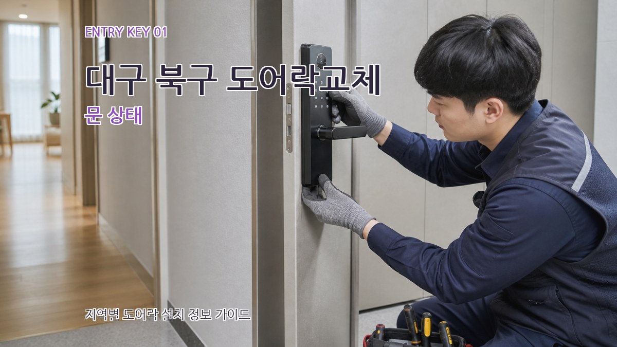 대구 북구 도어락교체 문 상태