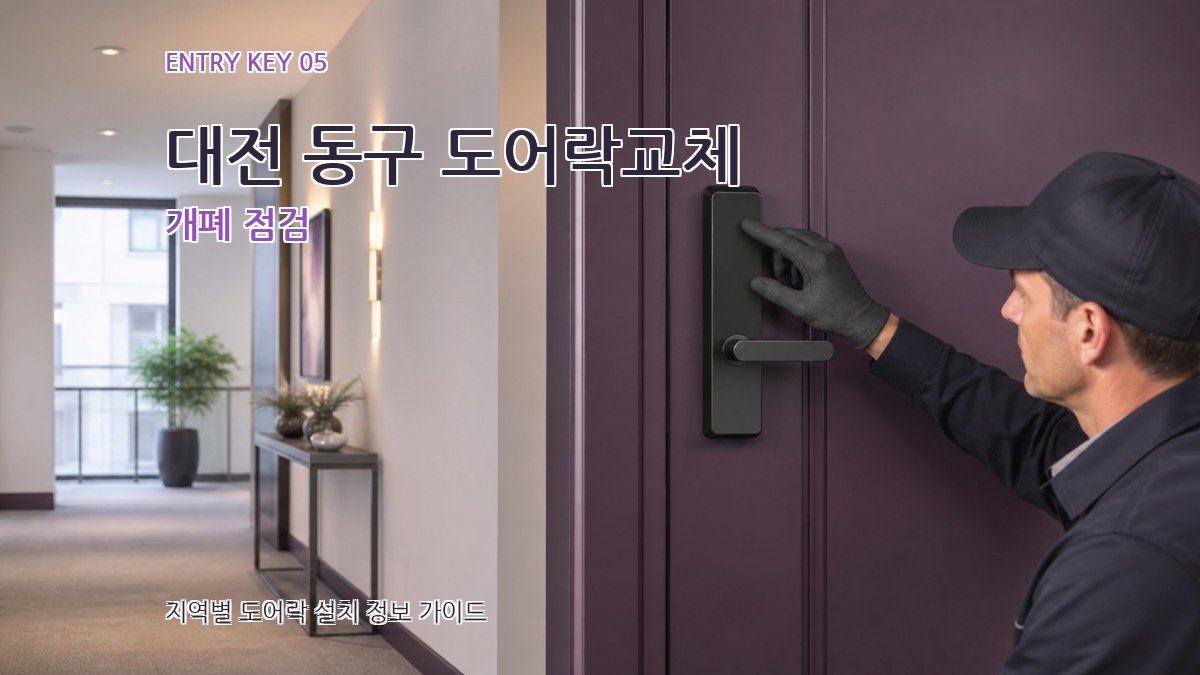 대전 동구 도어락교체 개폐 점검