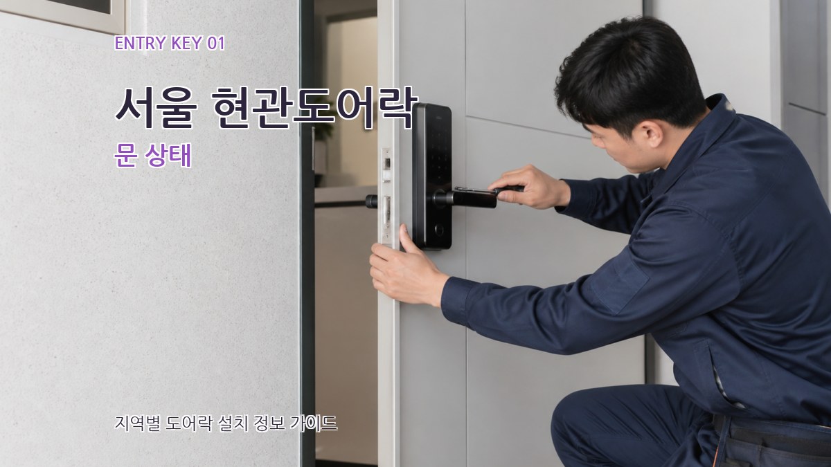 서울 현관도어락 문 상태