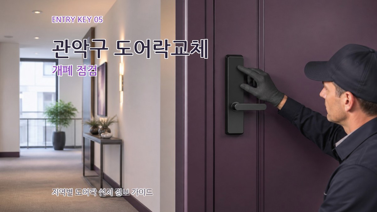 관악구 도어락교체 개폐 점검