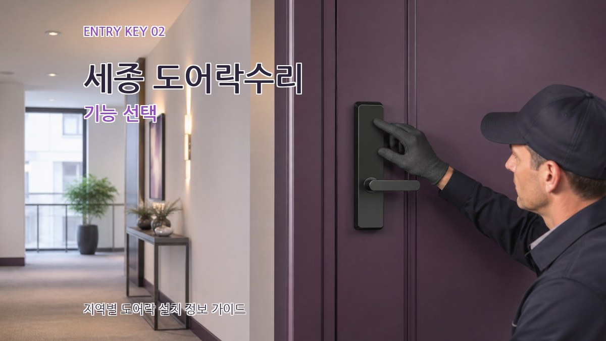 세종 도어락수리 기능 선택
