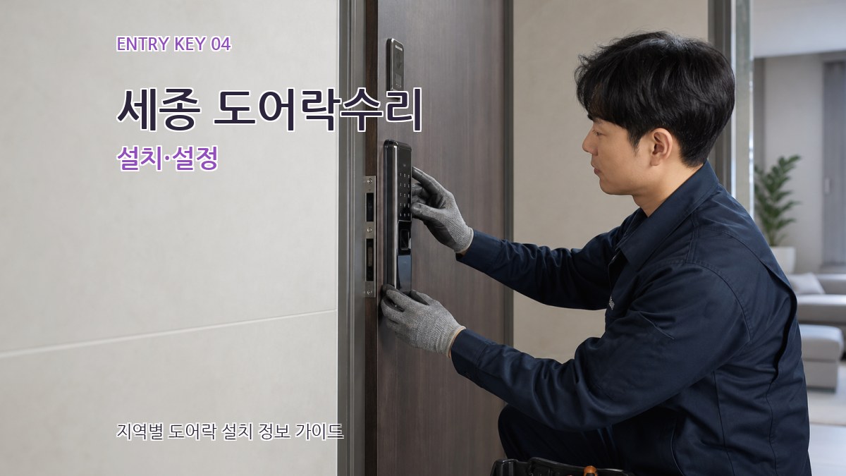 세종 도어락수리 설치·설정