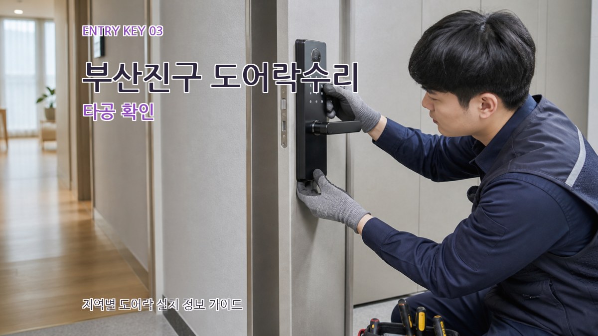 부산진구 도어락수리 타공 확인