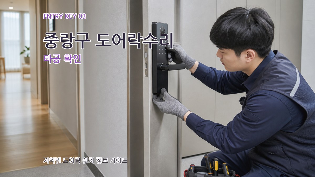 중랑구 도어락수리 타공 확인