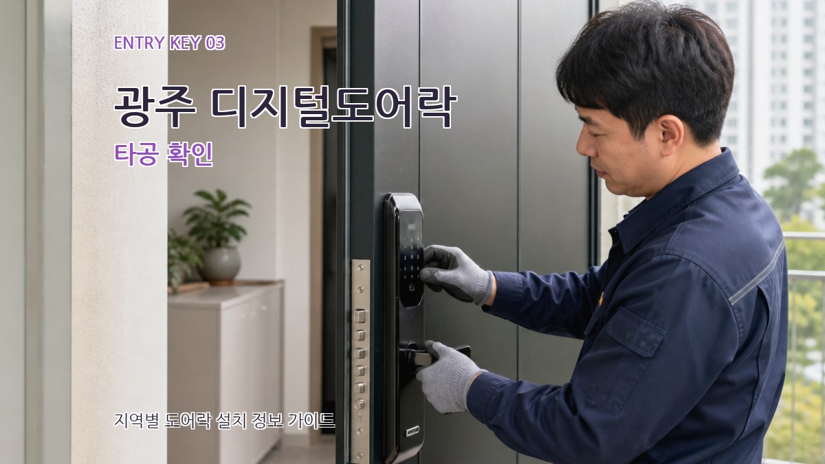 광주 디지털도어락 타공 확인