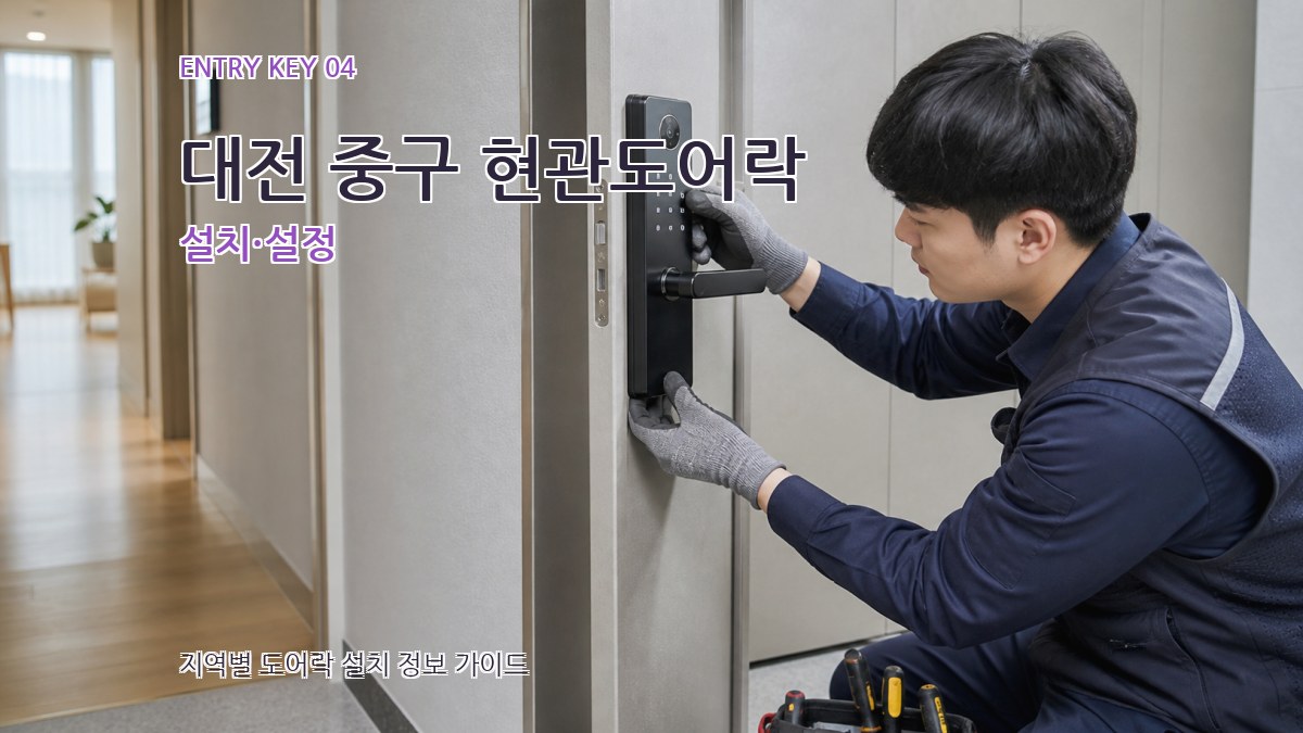 대전 중구 현관도어락 설치·설정