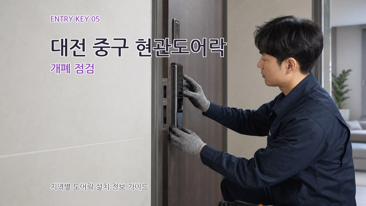 대전 중구 현관도어락 개폐 점검