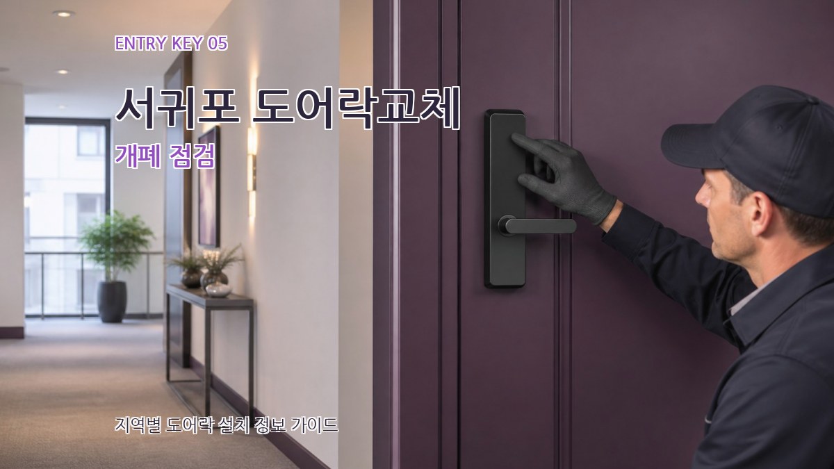 서귀포 도어락교체 개폐 점검