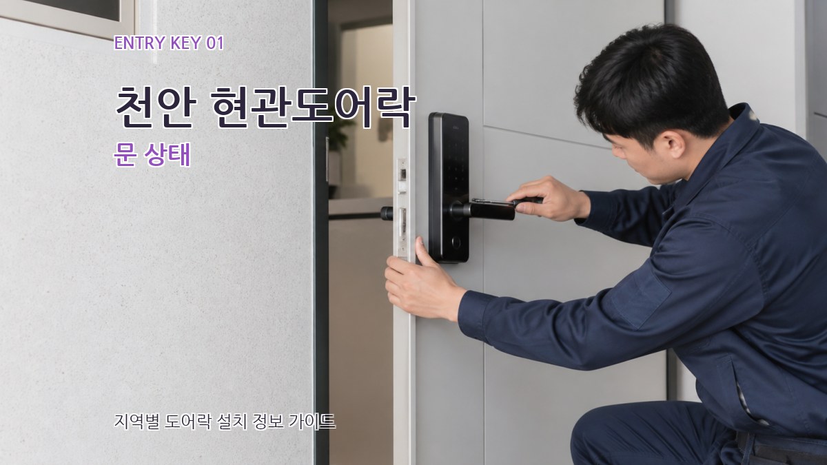 천안 현관도어락 문 상태