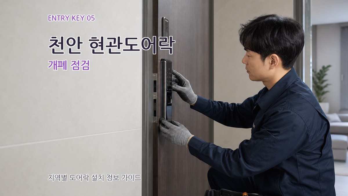 천안 현관도어락 개폐 점검