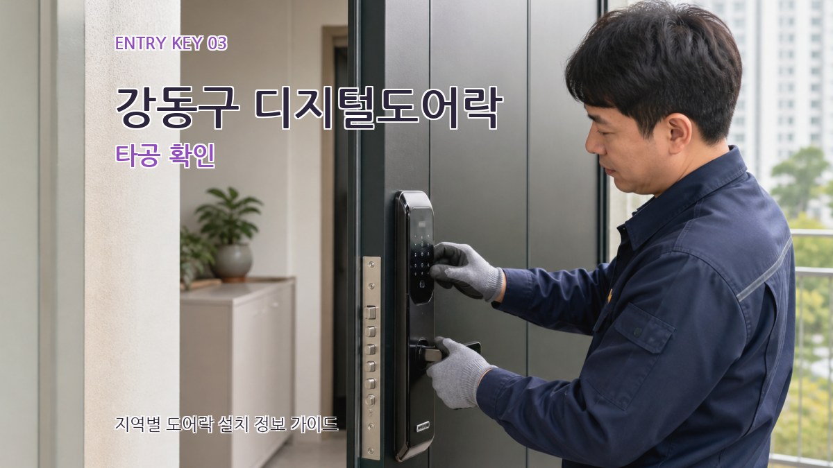 강동구 디지털도어락 타공 확인