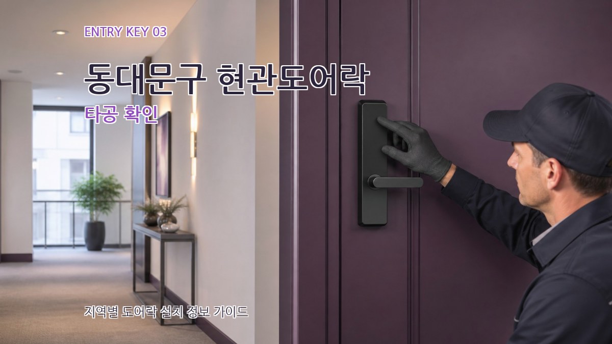 동대문구 현관도어락 타공 확인